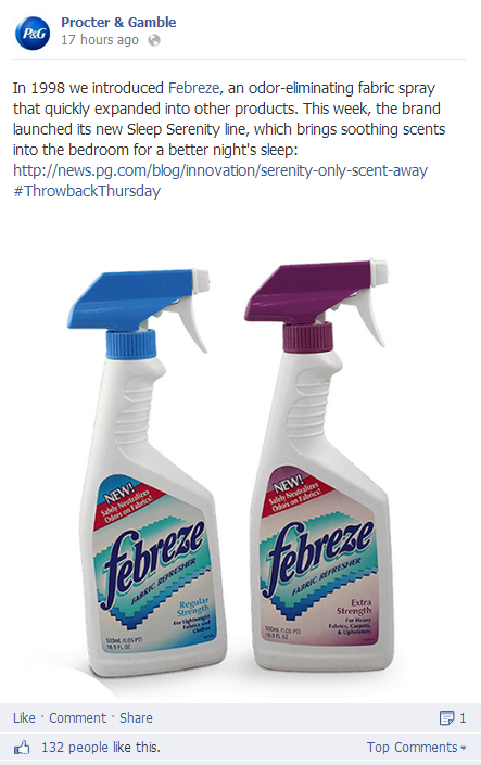 Facebook Post by Procter & Gamble