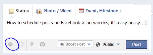 Screenshot 1 - How to schedule posts on Facebook