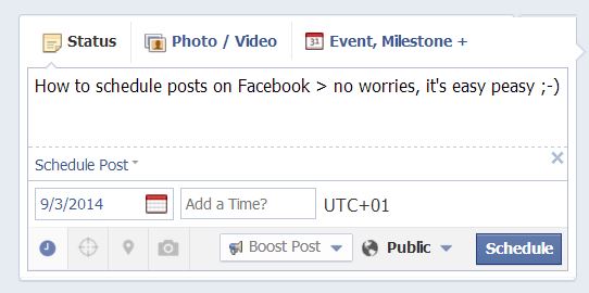 Screenshot 2 - How to schedule posts on Facebook 